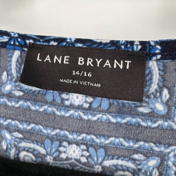 Lane Bryant Cap Sleeve Top woman's plus size 14 16 XL Blue - Picture 2 of 7